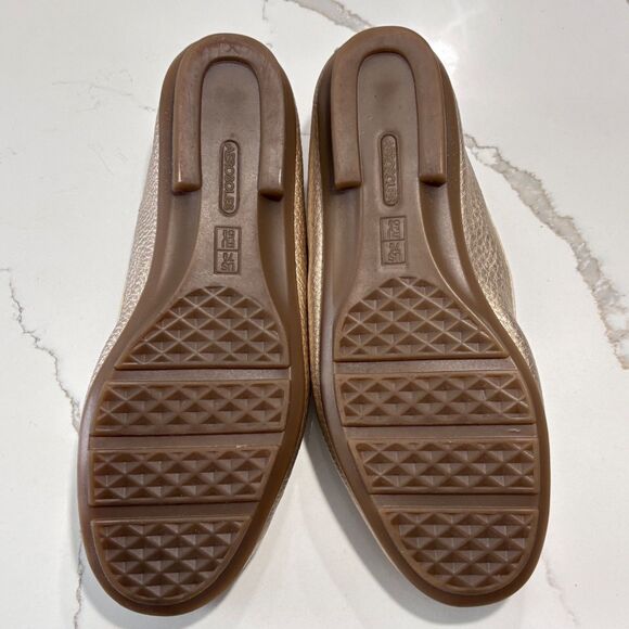 Aerosoles Women's Metallic Gold Nuwsreel Moccasin Vegan Loafers Shoes Size 7.5 - Picture 12 of 12